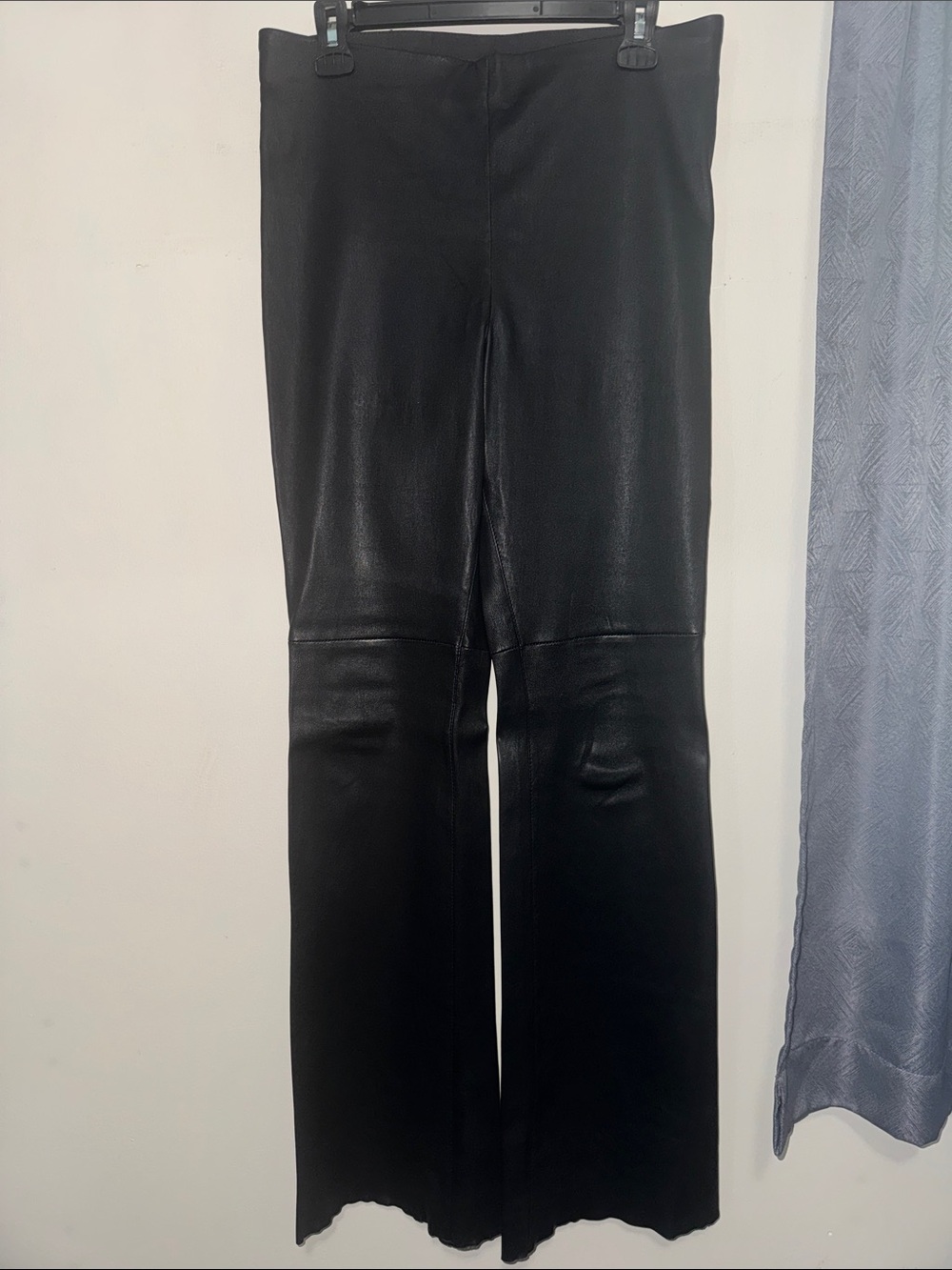 Genuine Leather Flare Pants